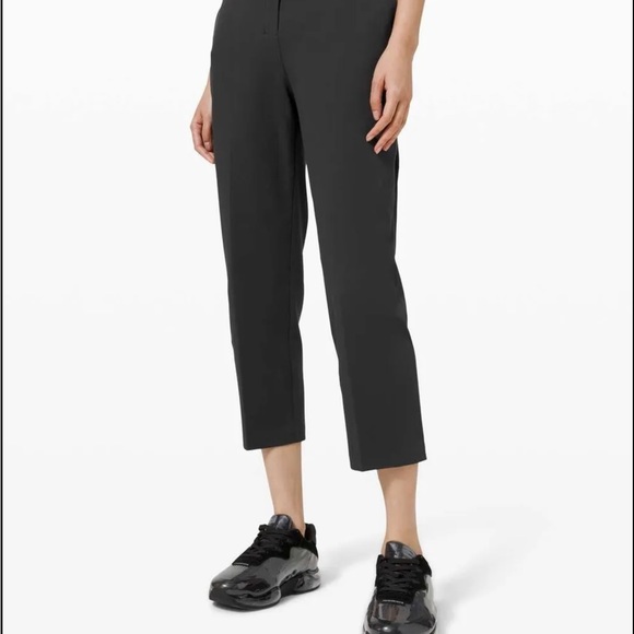lululemon athletica Pants - Lululemon IN POWER Crop 23” Pants Sz 10 Black Mid-Rise Pockets Women Y2K